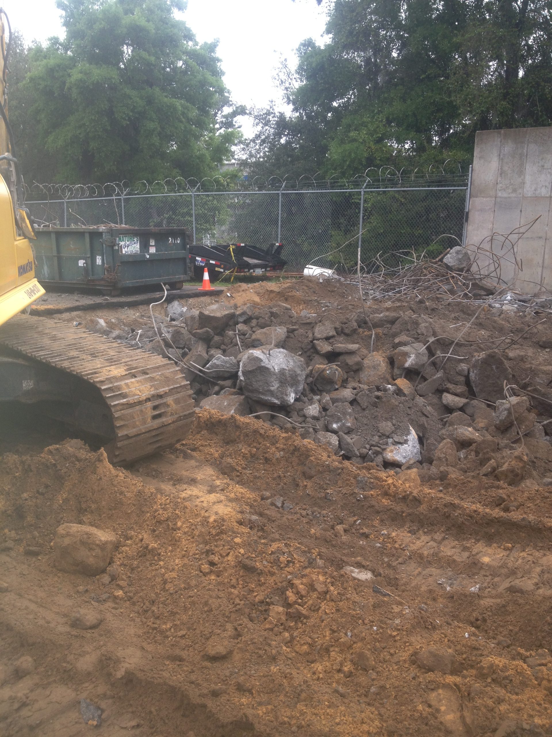 Cleared building site on a Middle Tennessee property