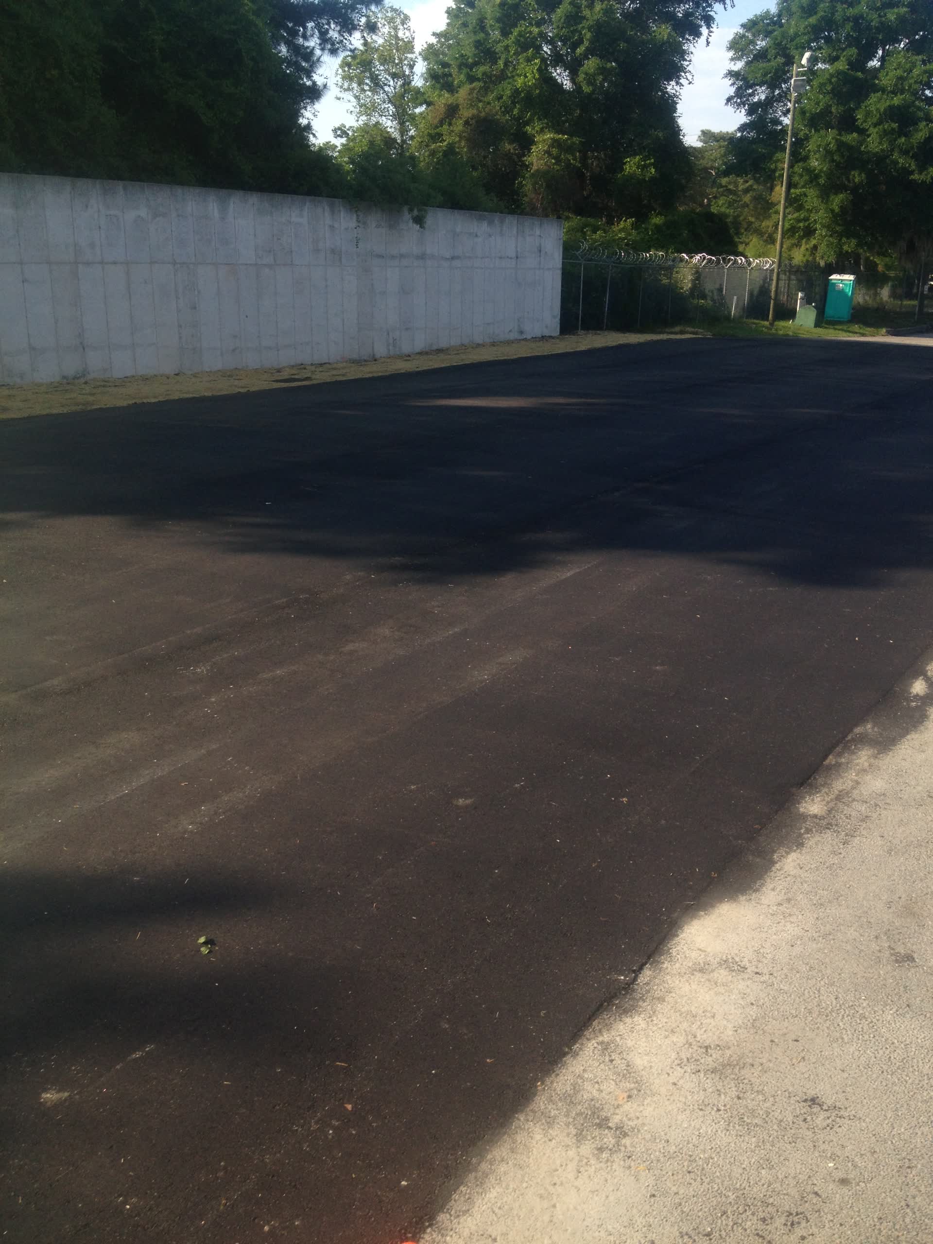 Completed concrete flatwork at a residence