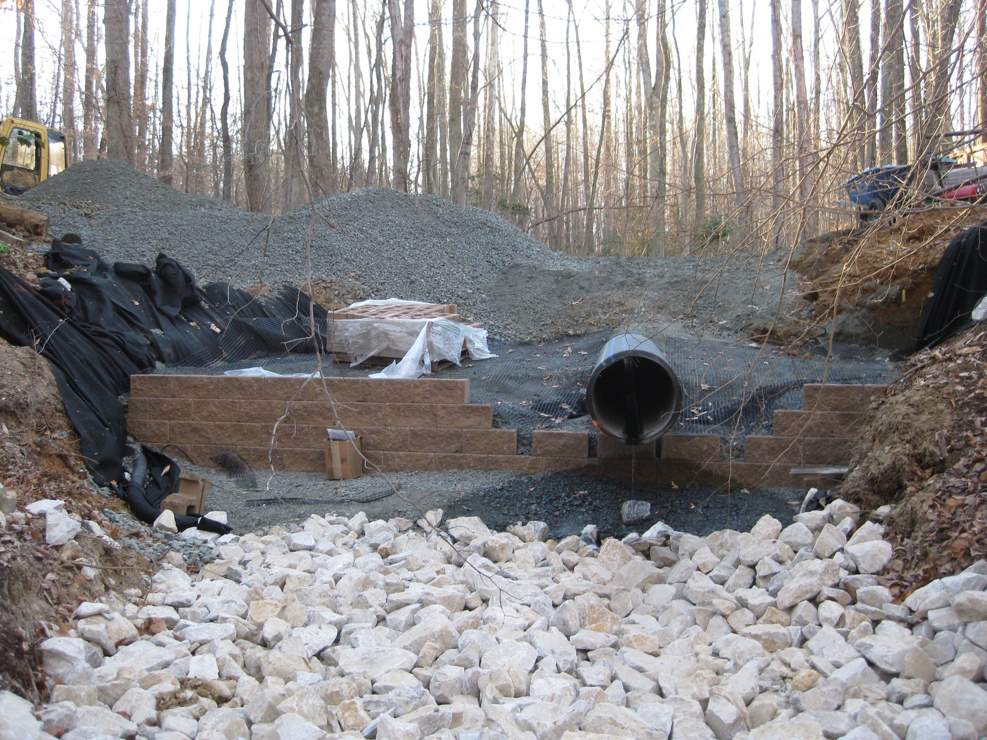Dirt work and drainage grading on a Middle Tennessee site