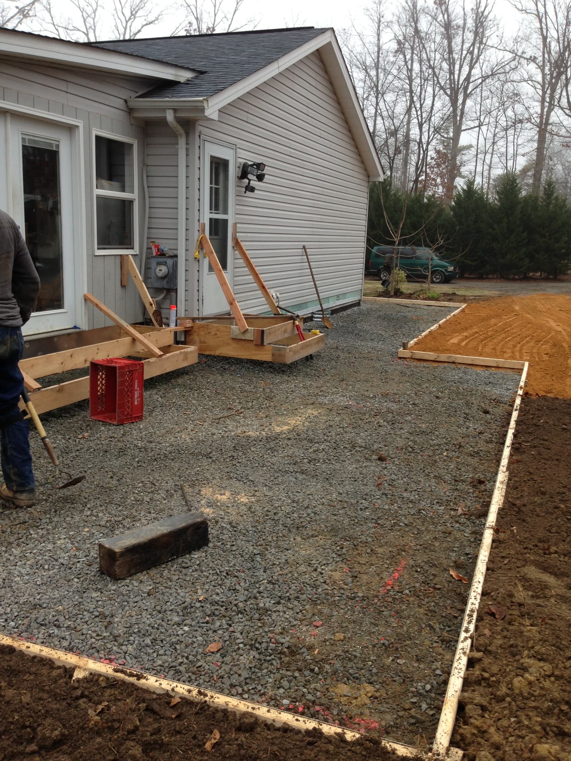 Trench opened for a drainage line