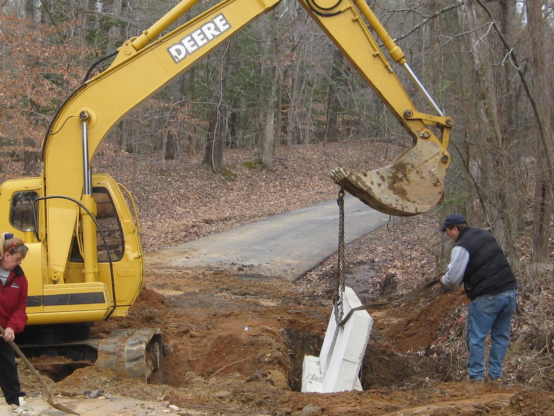 Pipe headwall installation in Middle Tennessee