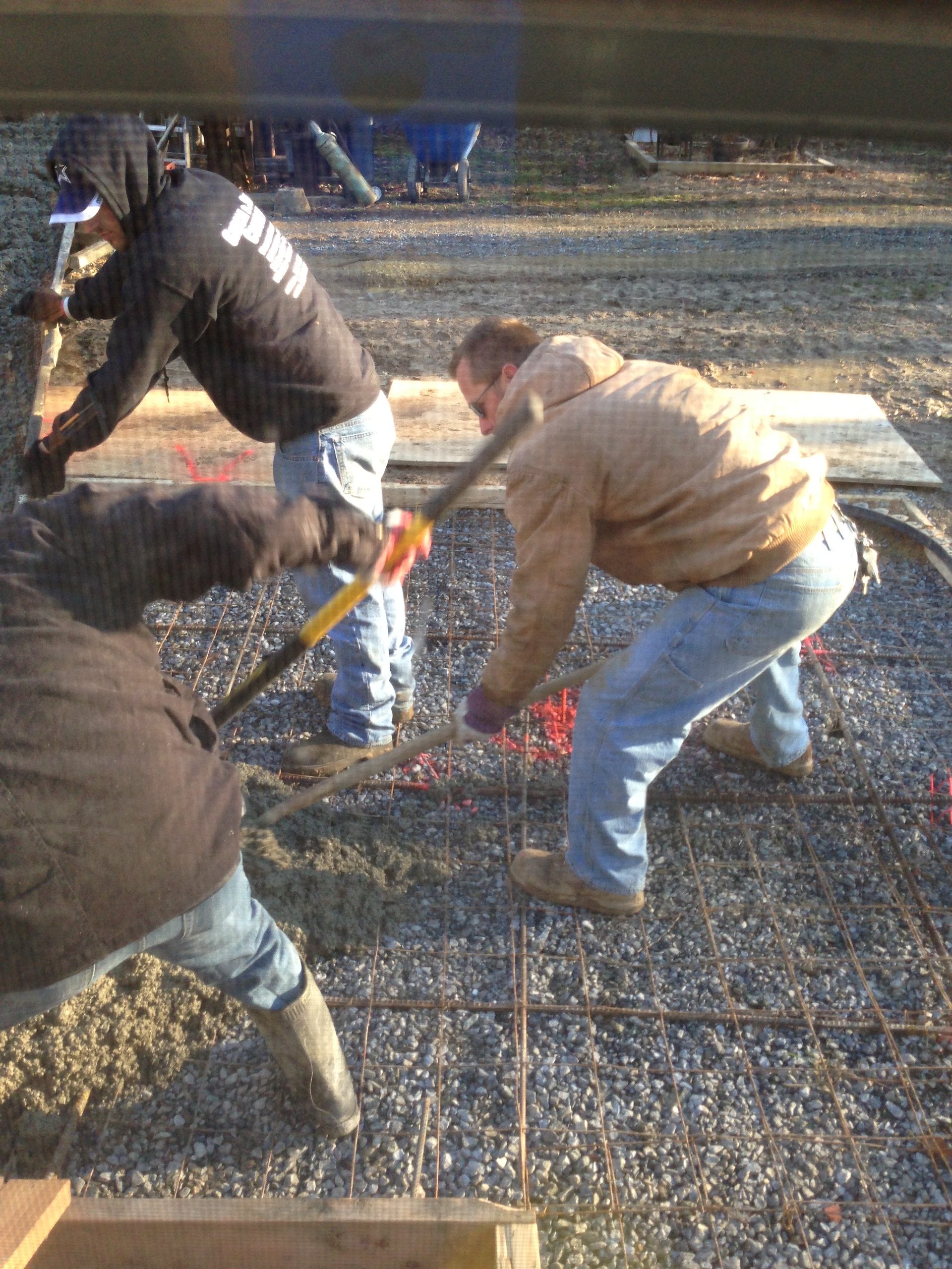 Driveway access cut into a Middle Tennessee building site