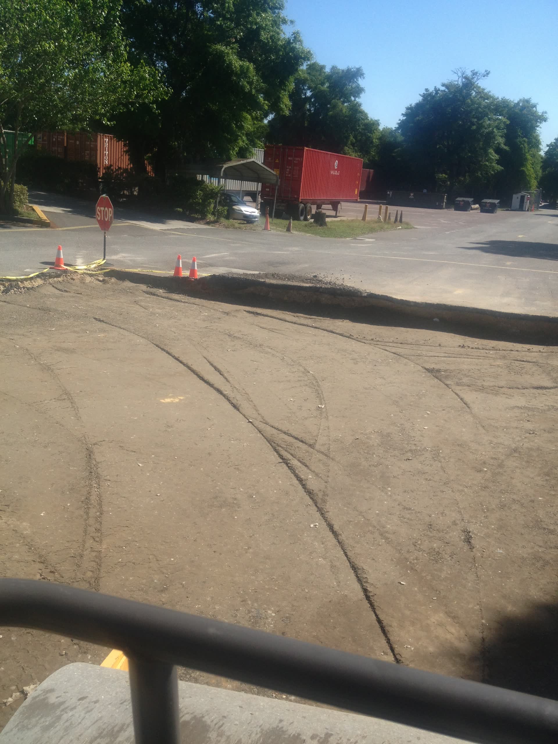 Utility excavation and trenching on a municipal site
